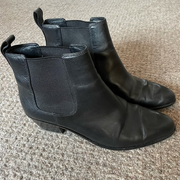 Via Spiga Black Leather Booties - Picture 2 of 7